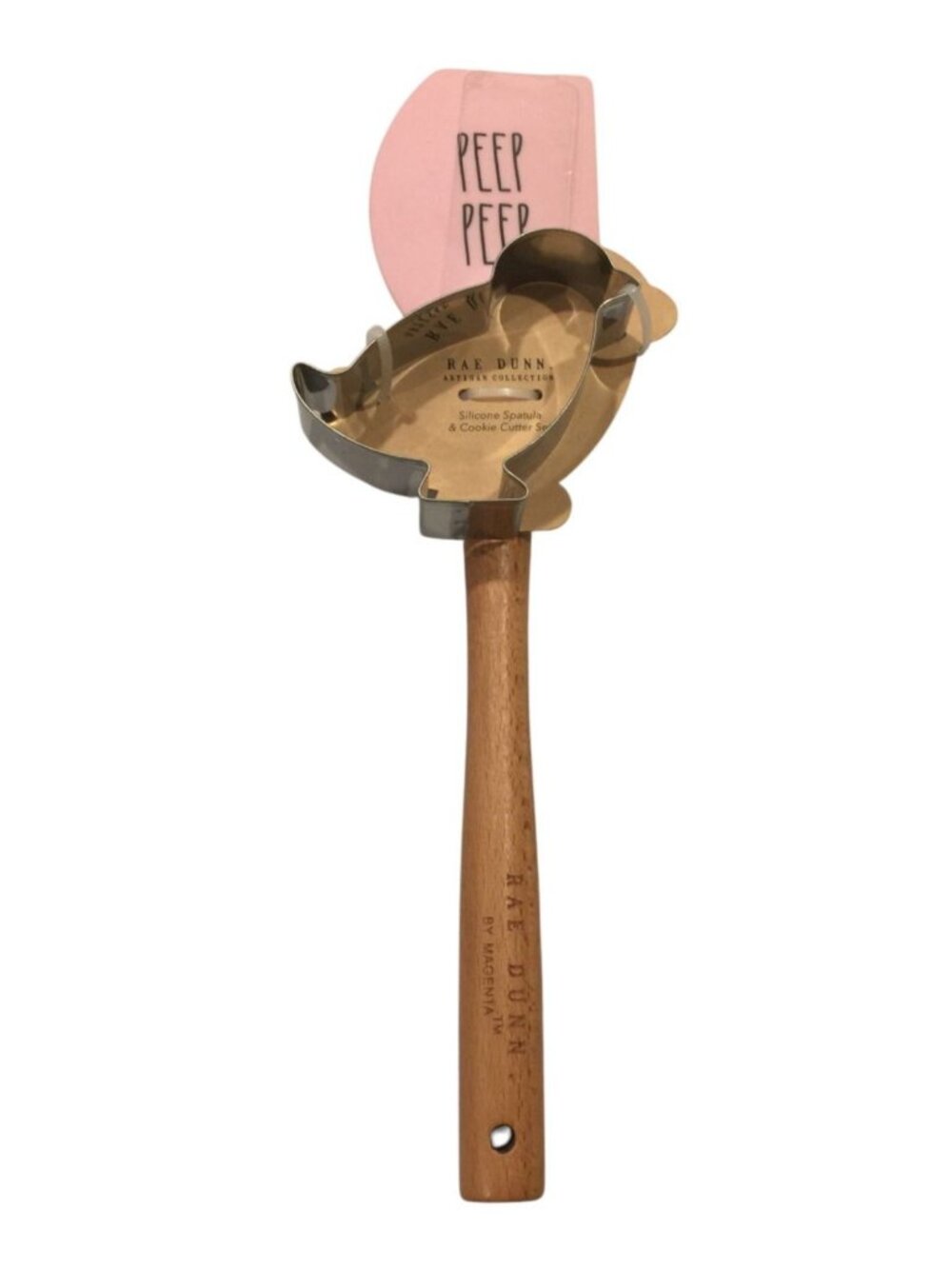 Rae Dunn PEEP PEEP Silicone Spatula & Chick Metal Cookie Cutter